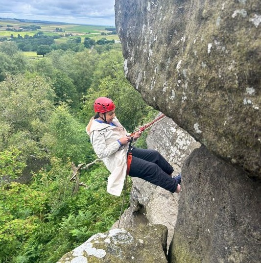 Cherelle Jones abseiling